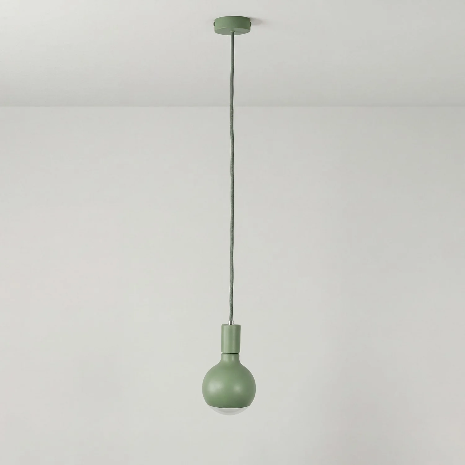 Lampe à suspension Filotto Metallico avec ampoule Lucia - Vert - Image 3