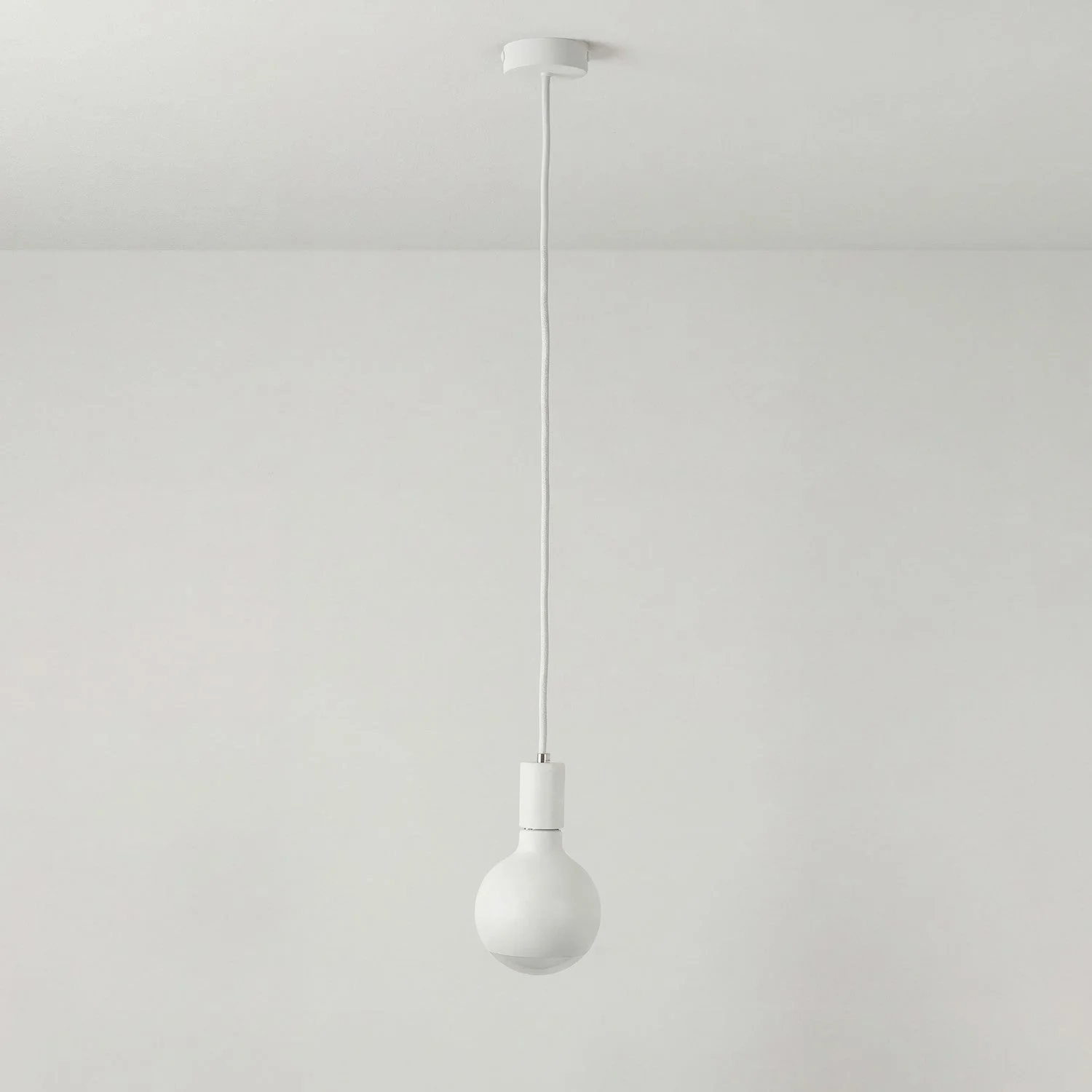 Lampe à suspension Filotto Metallico avec ampoule Lucia - Blanc - Image 3