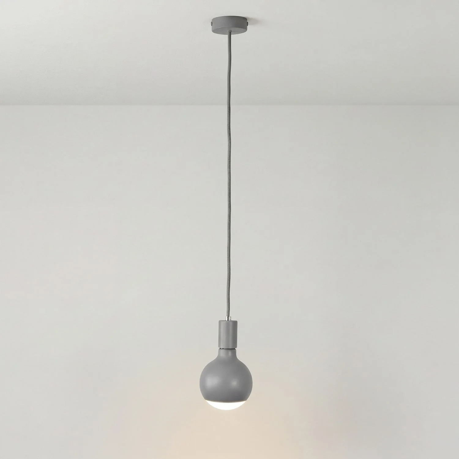 Lampe à suspension Filotto Metallico avec ampoule Lucia - Gris