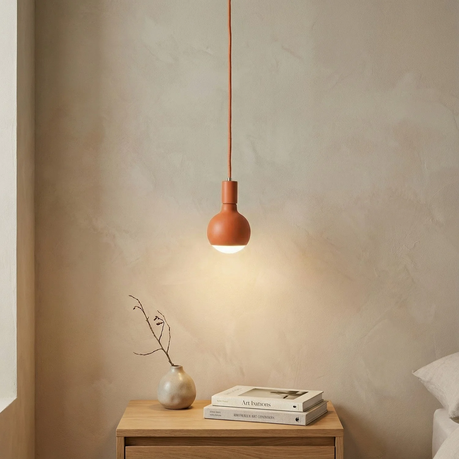 Lampe à suspension Filotto Metallico avec Ampoule Lucia - Orange - Image 2