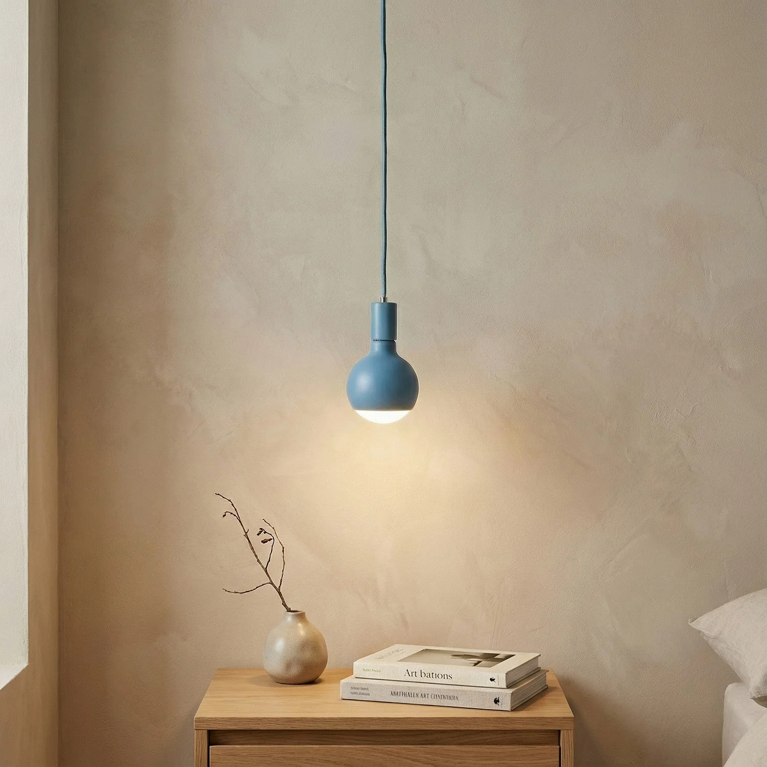 Lampe à suspension Filotto Métallique avec ampoule Lucia - Bleu - Image 2