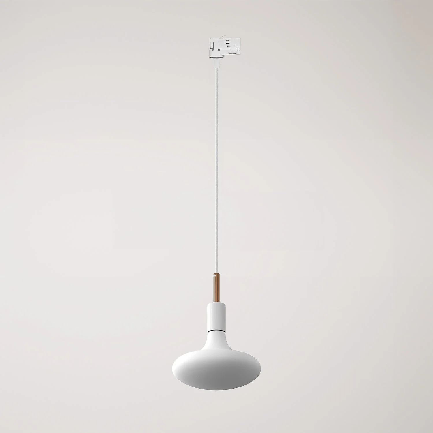 Suspension pour rail avec serre-câble de 7 cm - Blanc