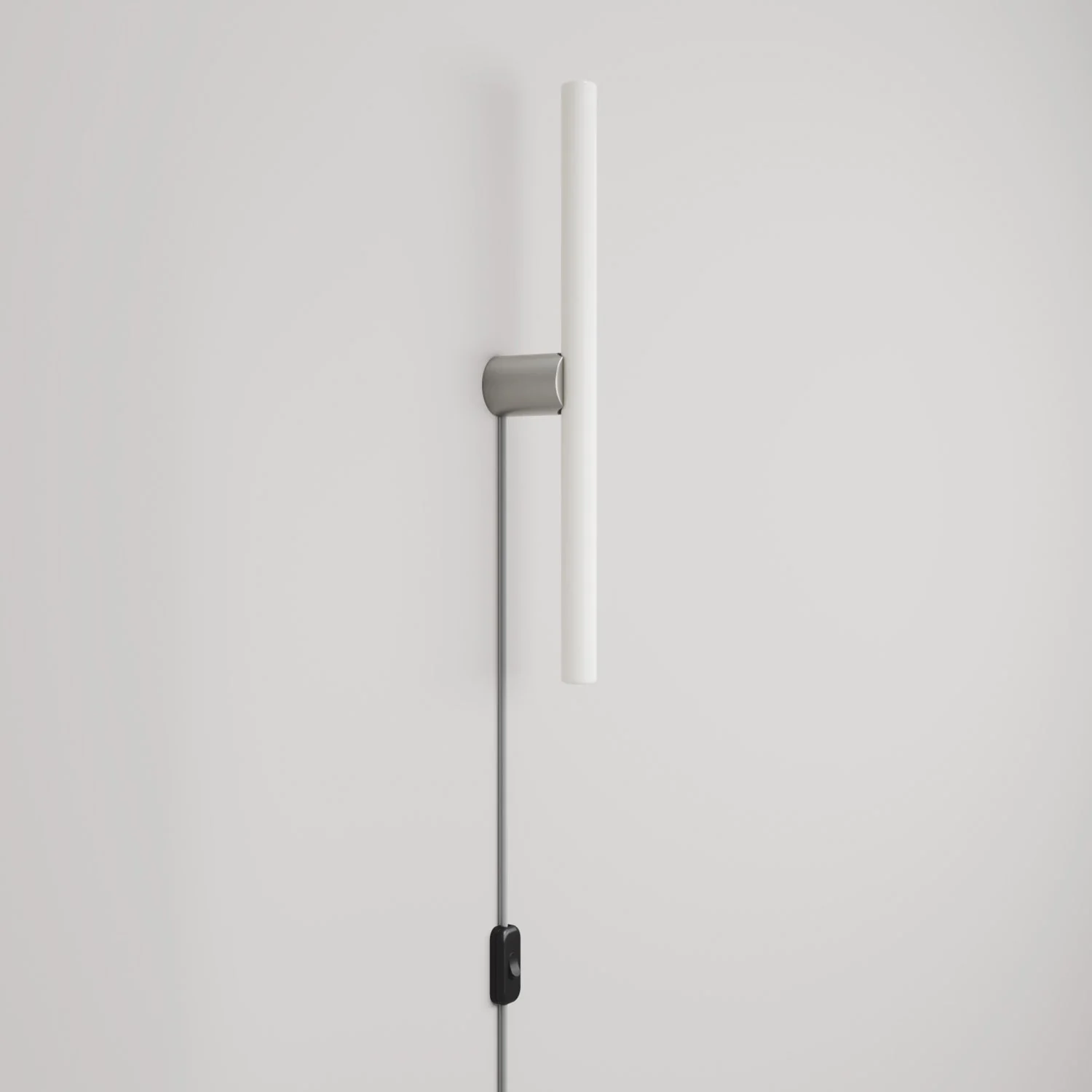 Lampe avec fiche finition métallique et ampoule LED linéaire S14d - Titane satiné - Image 4