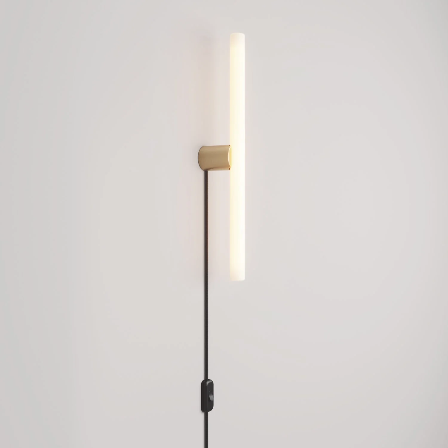 Lampe avec fiche UK finition métallique et ampoule LED linéaire S14d - Bronze satiné