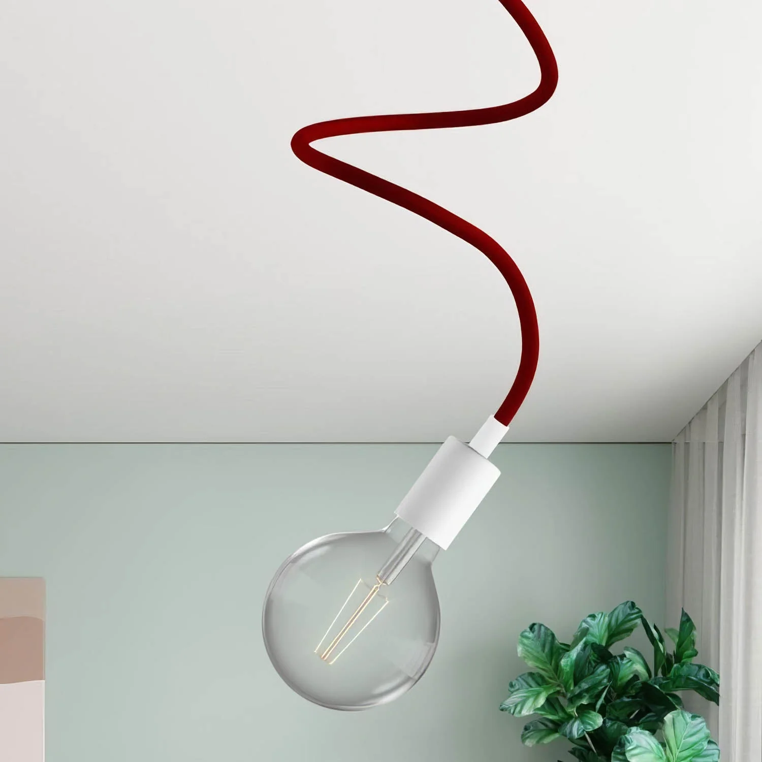 Lampe Creative Flex 90 cm de plafond - Blanc mat - Image 3