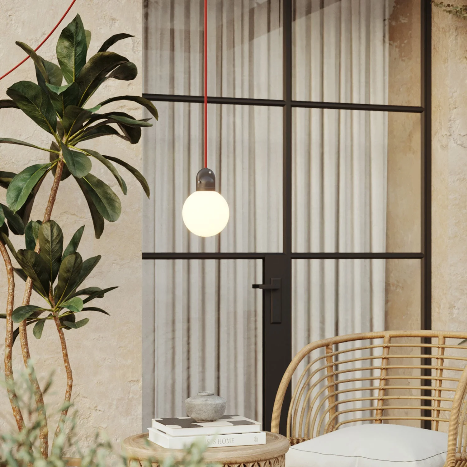 Lampe d’extérieur Modulair IP65 avec fiche UK, abat-jour incassable Unbreak-a-Ball et câble SM09 - Image 2