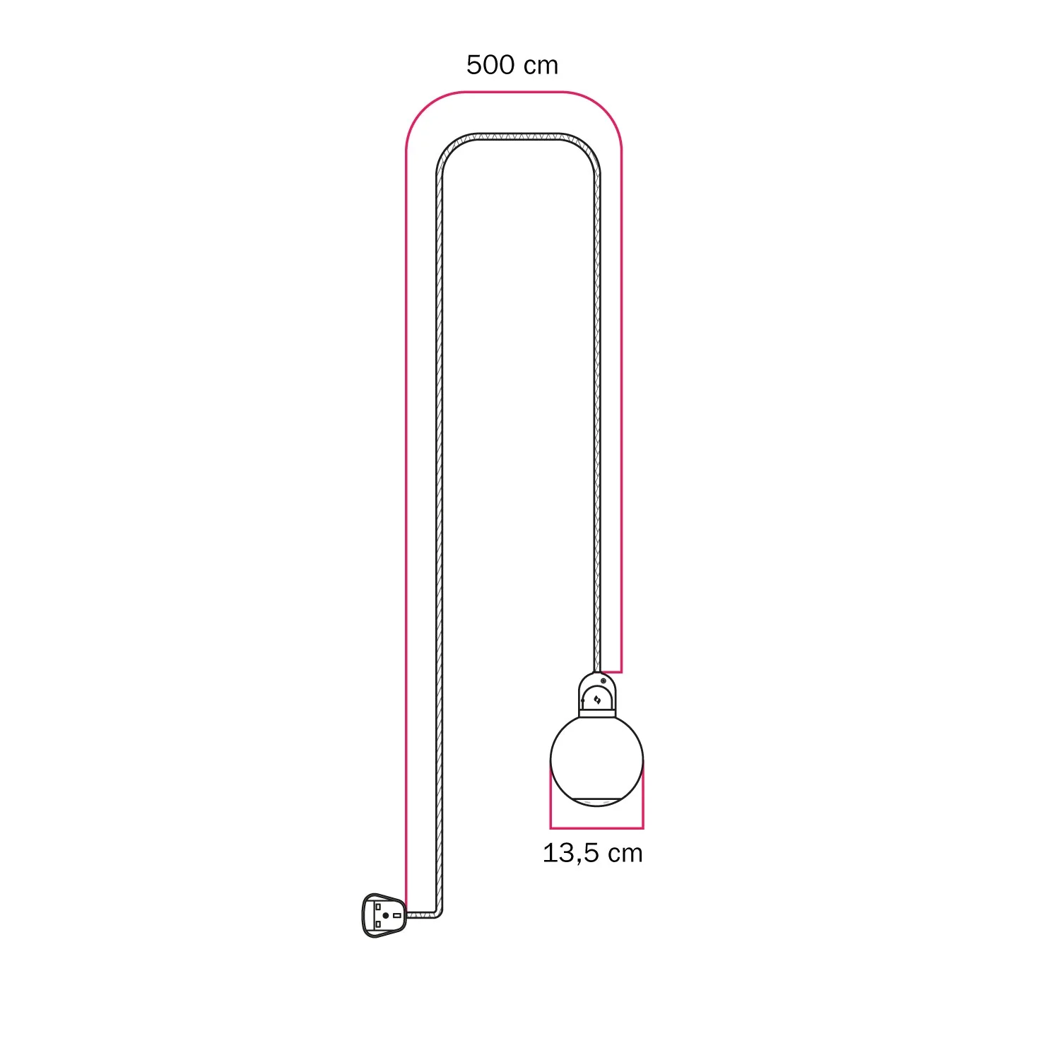 Lampe d’extérieur Modulair IP65 avec fiche UK, abat-jour incassable Unbreak-a-Ball et câble SM09 - Image 5