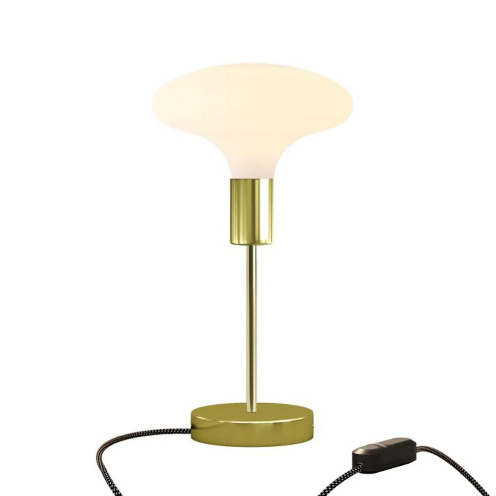 Lampe de table Alzaluce Idra en métal et fiche UK - Laiton - Image 5