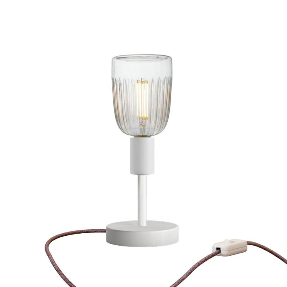 Lampe de table Alzaluce Tiche en métal - Blanc mat