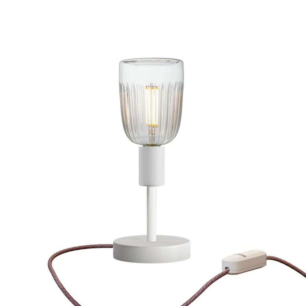 Lampe de table Alzaluce Tiche en métal - Blanc mat - Image 5