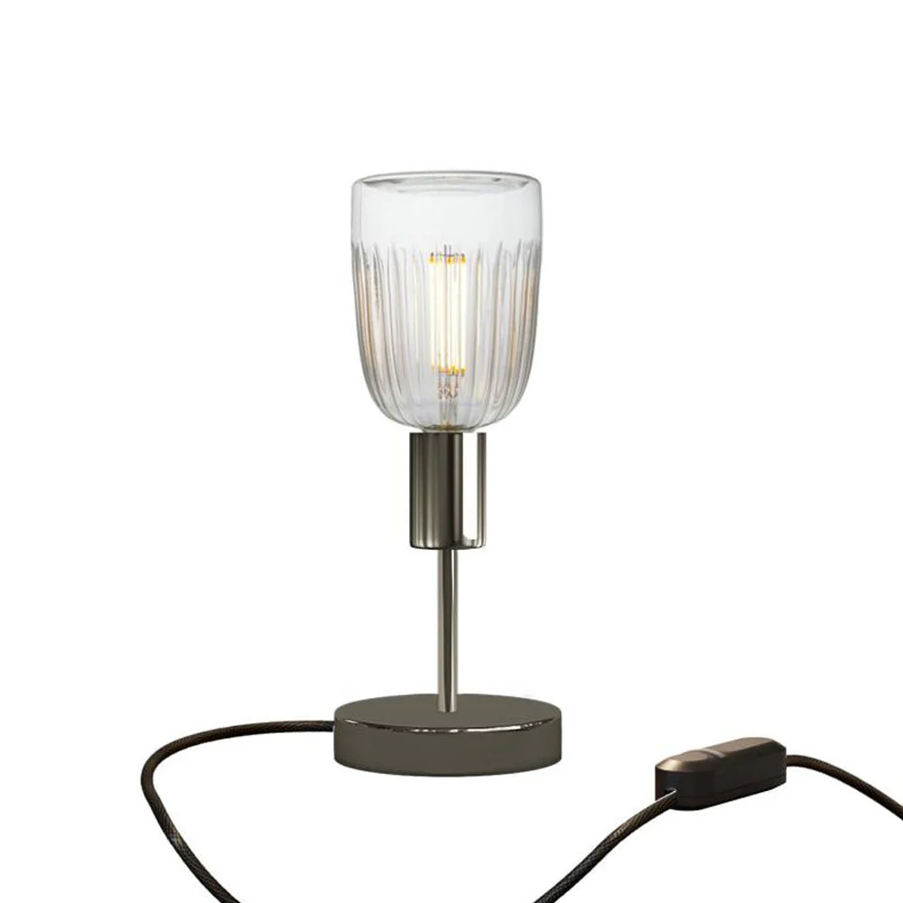 Lampe de table Alzaluce Tiche en métal - Noir perle - Image 5