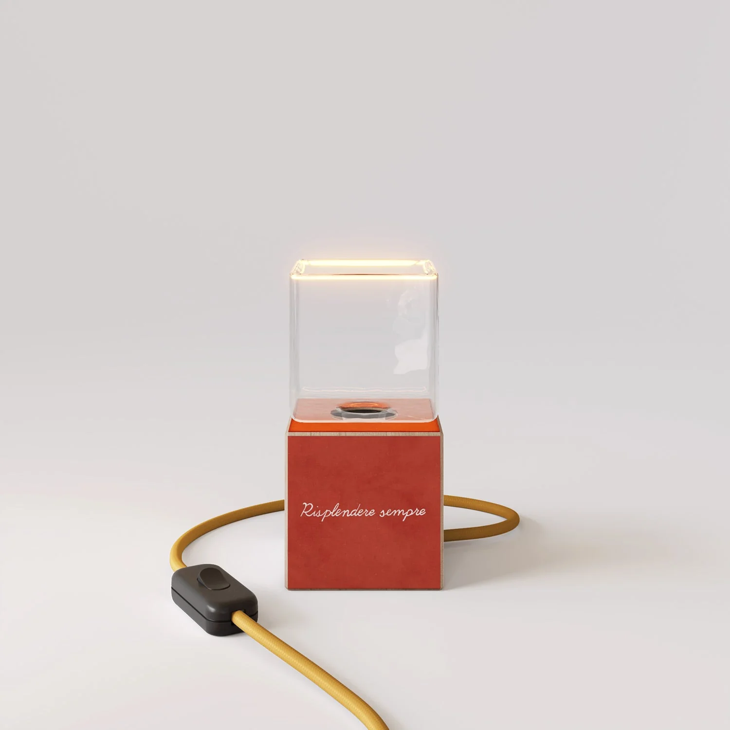 Lampe de table Cubetto « Il sole » avec Fiche anglaise et ampoule Ghost - Santomanifesto - Image 5