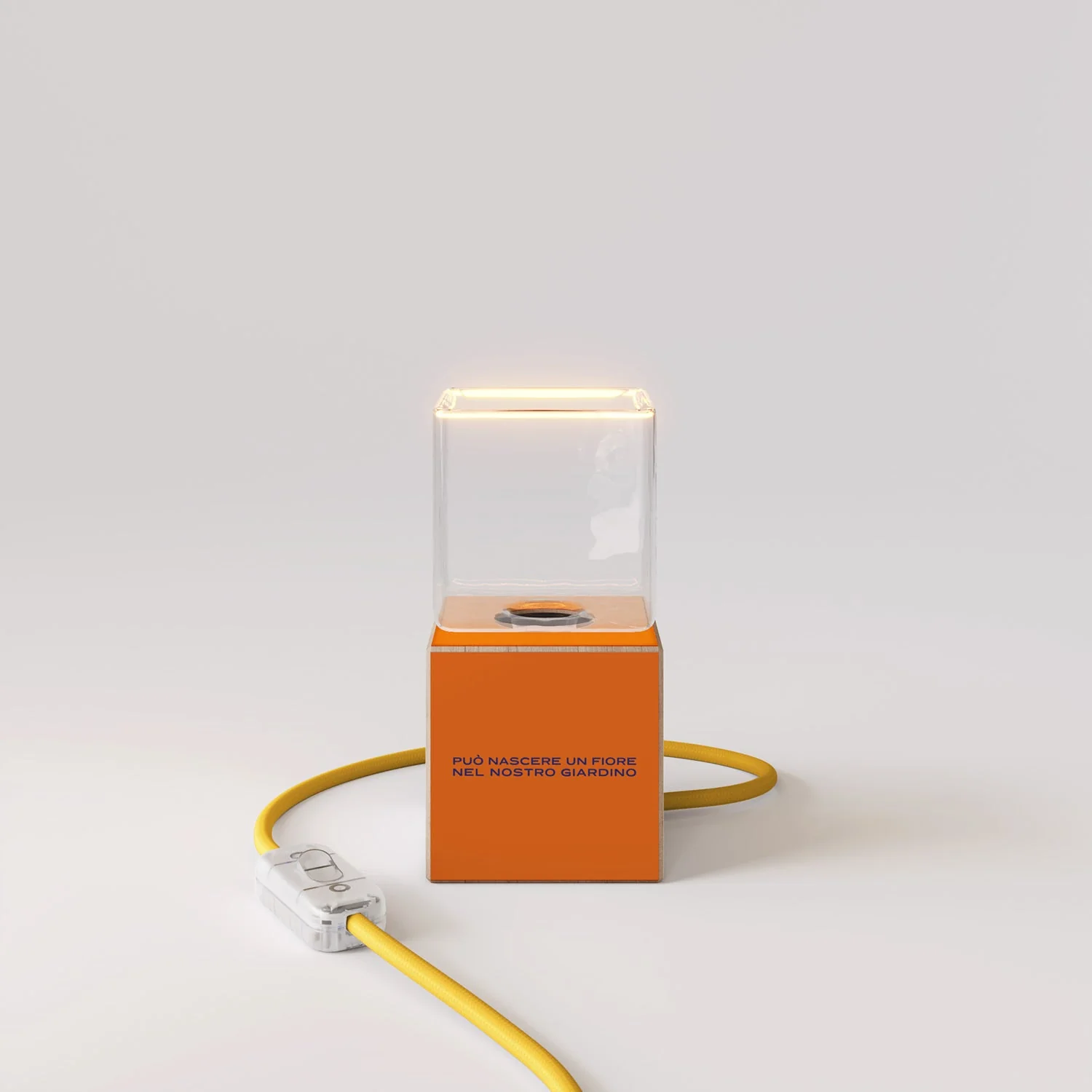 Lampe de table Cubetto « Può nascere un fiore » avec Ampoule Ghost - Santomanifesto - Image 5