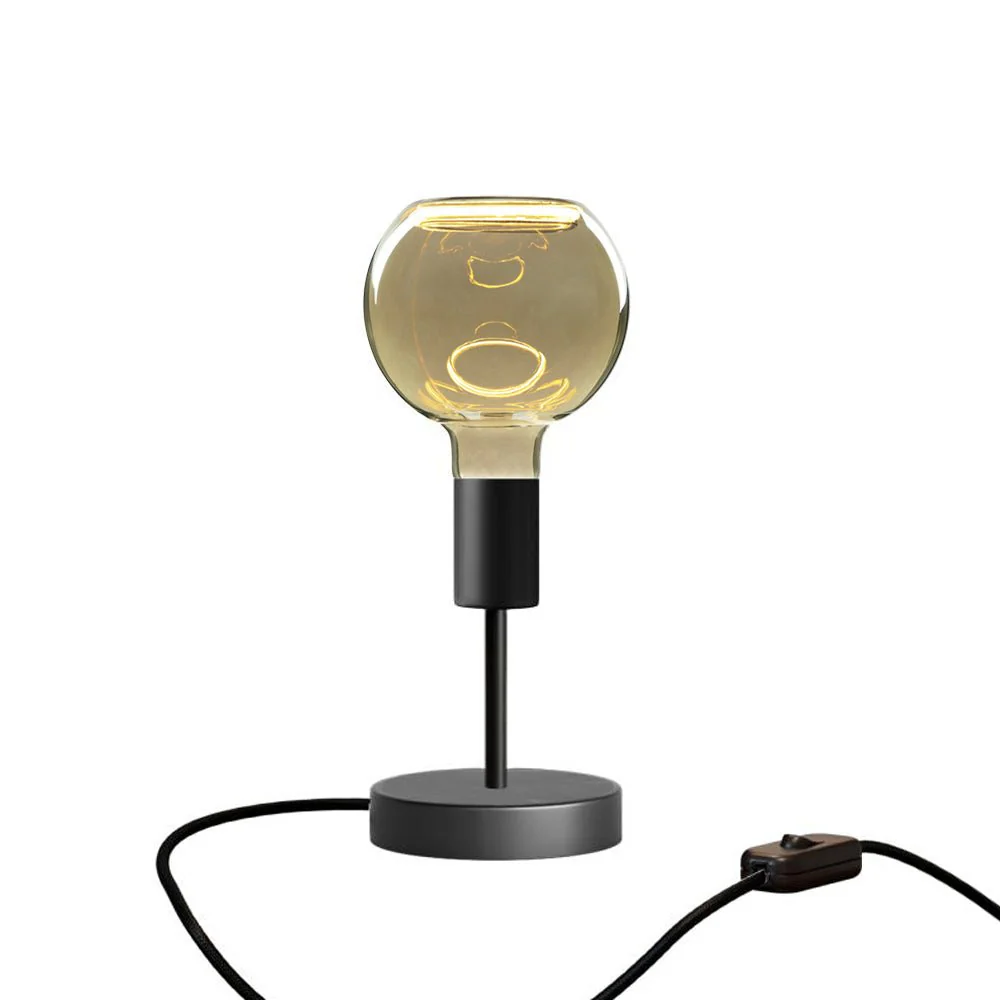 Lampe de table Alzaluce Globo Ghost en métal - Noir mat