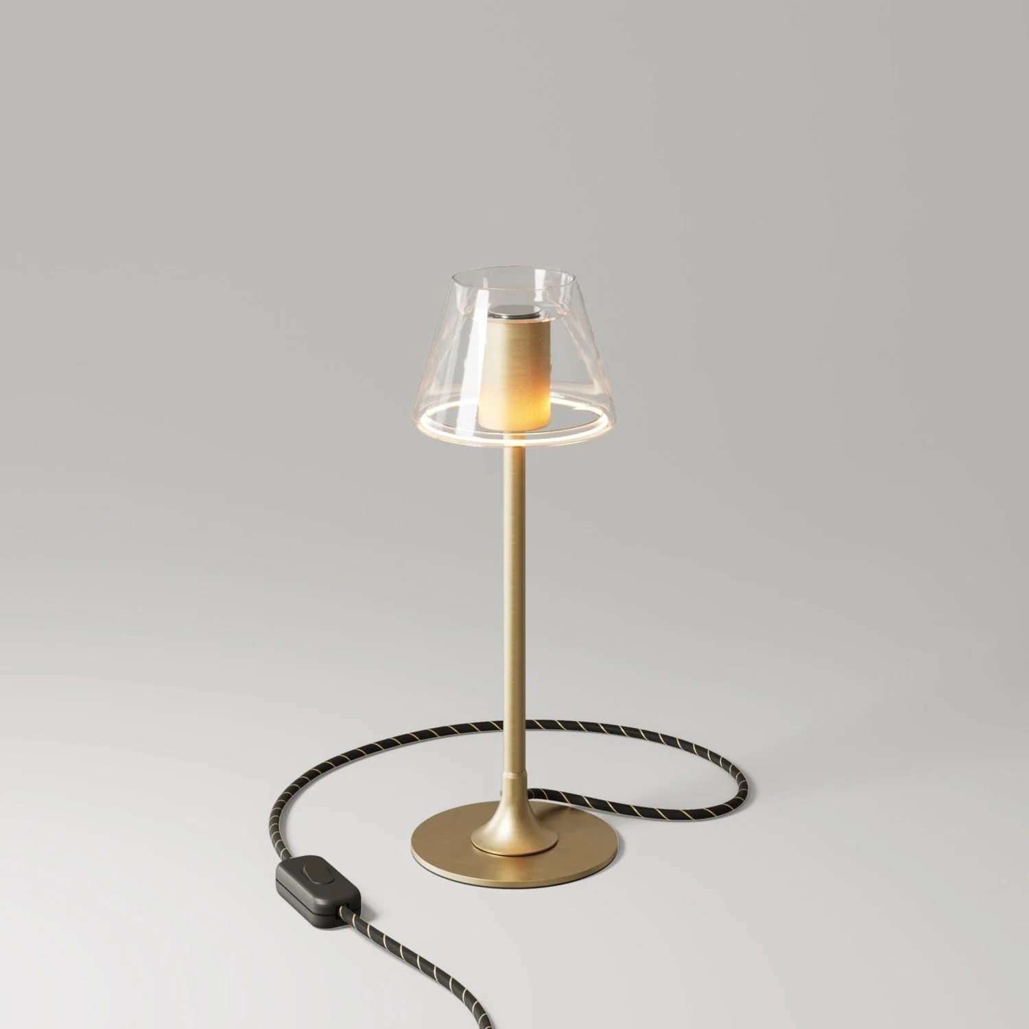 Lampe de table MAG-Y G07 avec base métallique ronde - Bronze satiné