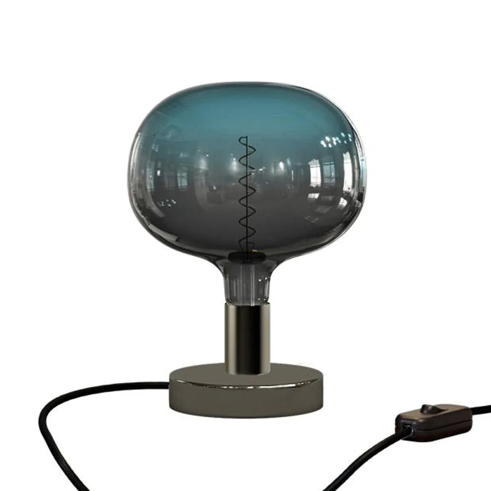 Lampe de table Posaluce Cobble en métal - Noir perle