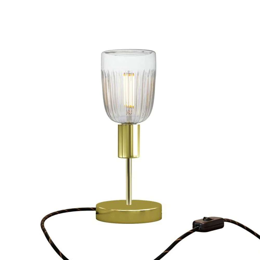 Lampe de table Alzaluce Tiche en métal - Laiton