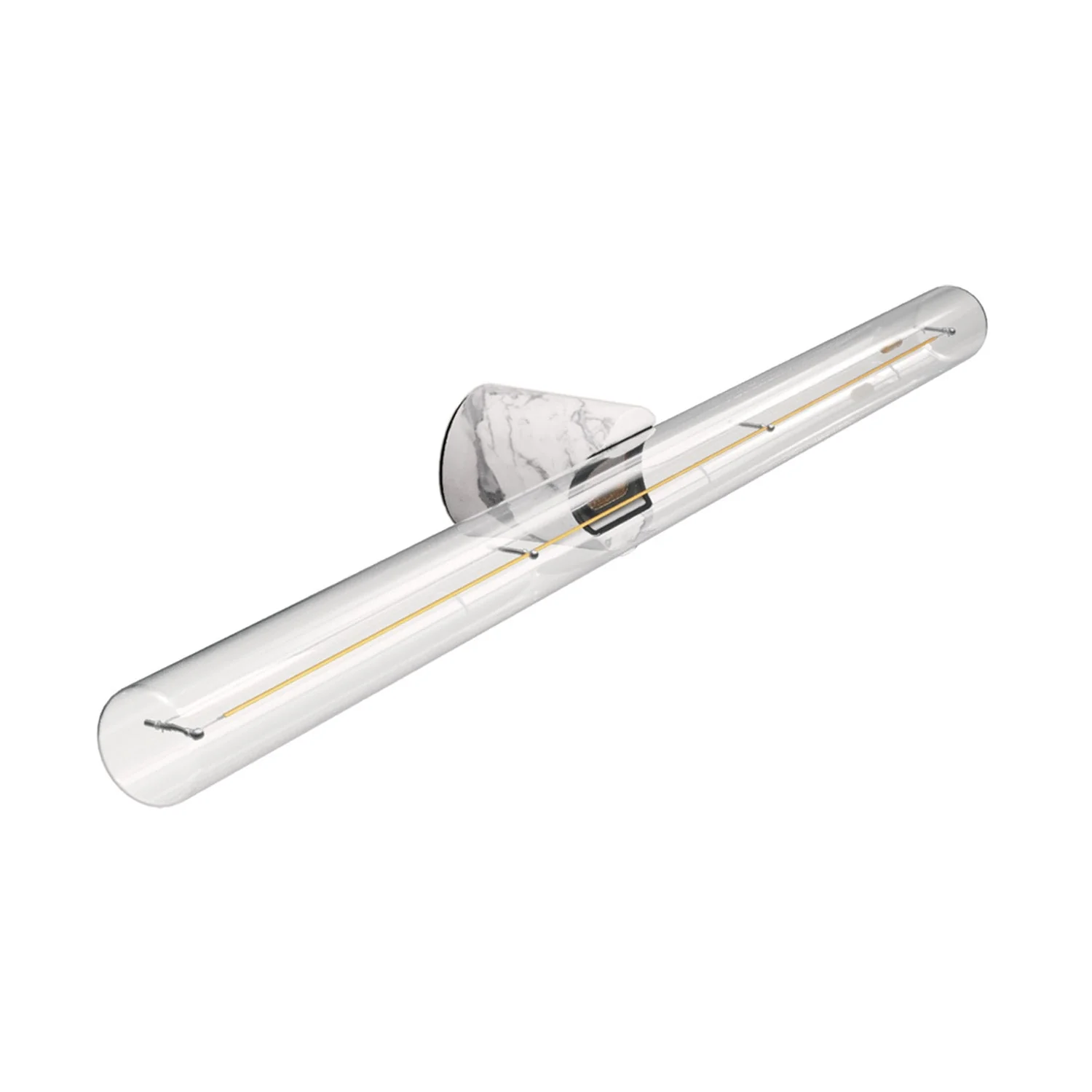 Lampe esse14 murale ou plafond pour ampoule LED S14d - Étanche IP44 - Effet marbre blanc