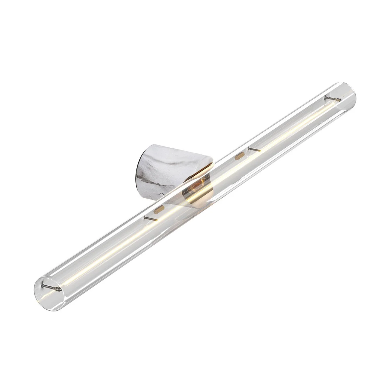 Lampe esse14 murale ou plafond pour ampoule LED S14d - Étanche IP44 - Effet marbre blanc - Image 5