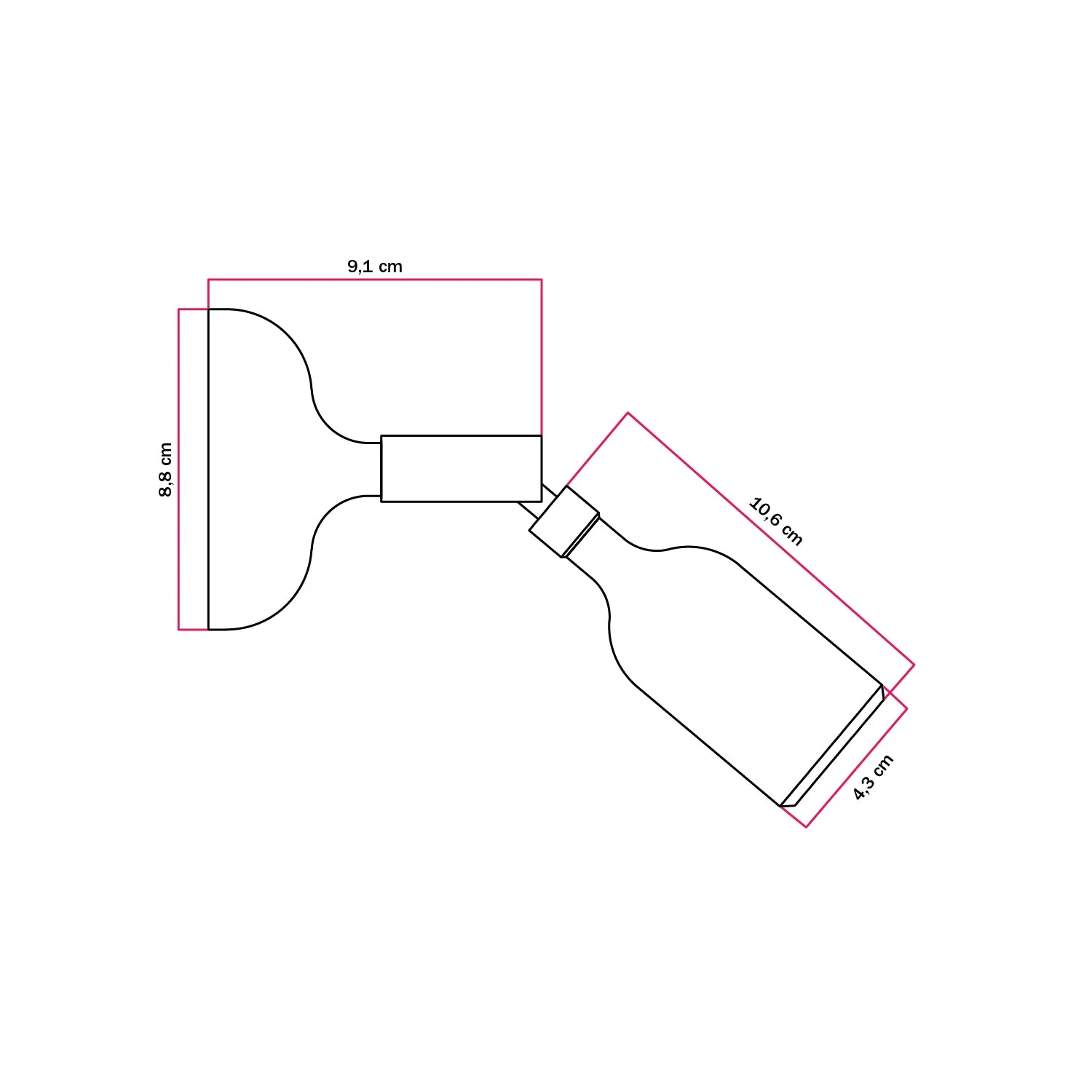 Lampe Fermaluce en silicone avec articulation - Rouge - Image 3