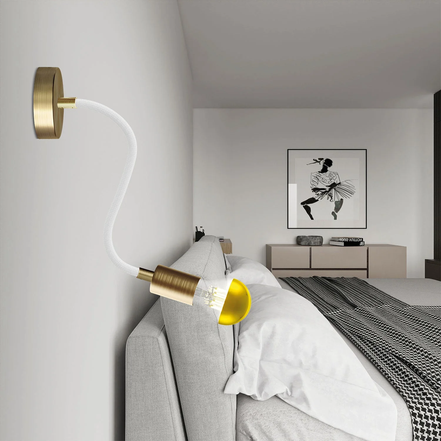 Lampe Flex 30 avec ampoule Goccia - Bronze satiné - Image 2