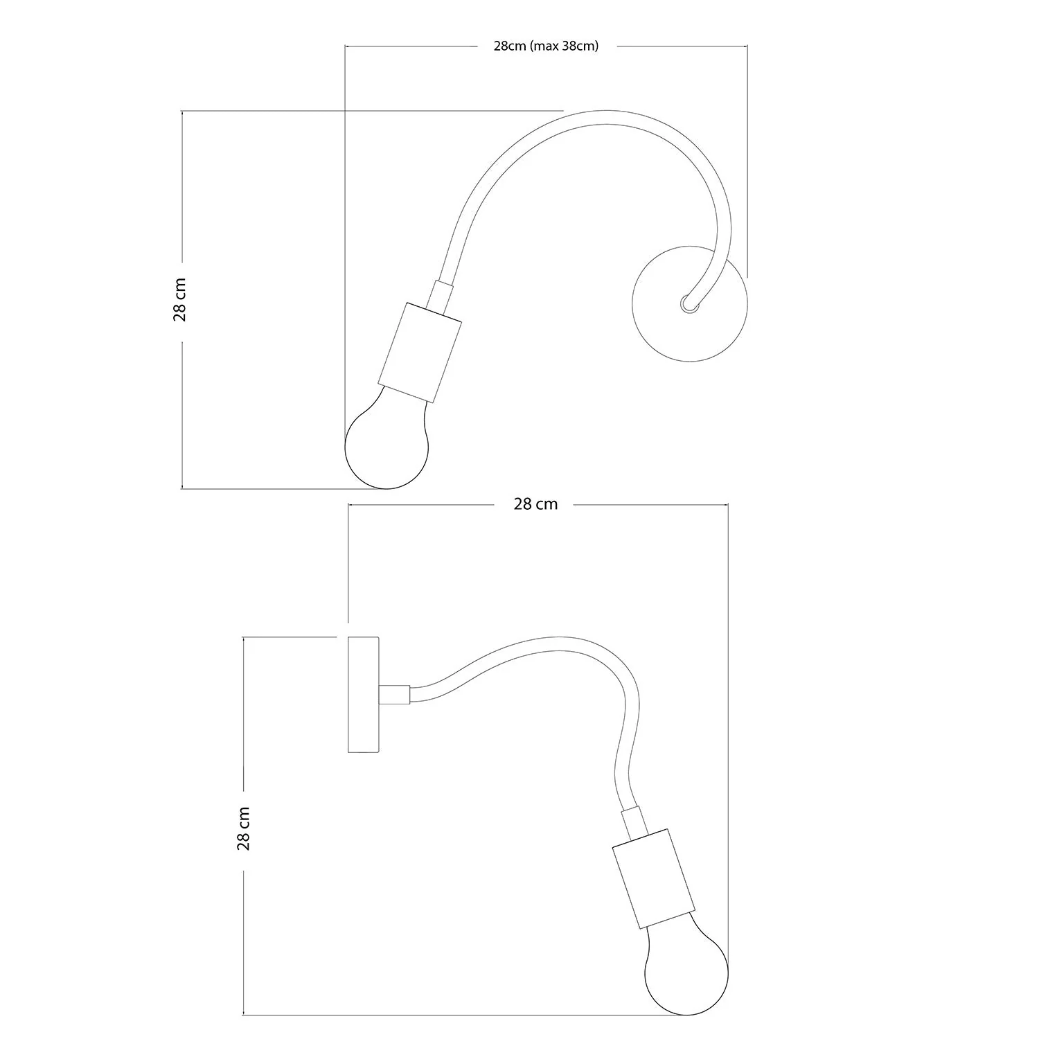 Lampe Flex 30 avec ampoule Goccia - Noir - Image 4
