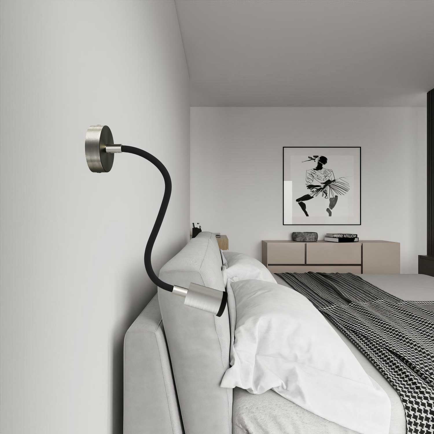 Lampe Mini spot SPOTLIGHT GU1d0 Flex 30 murale et plafond - Titane satiné - Image 2
