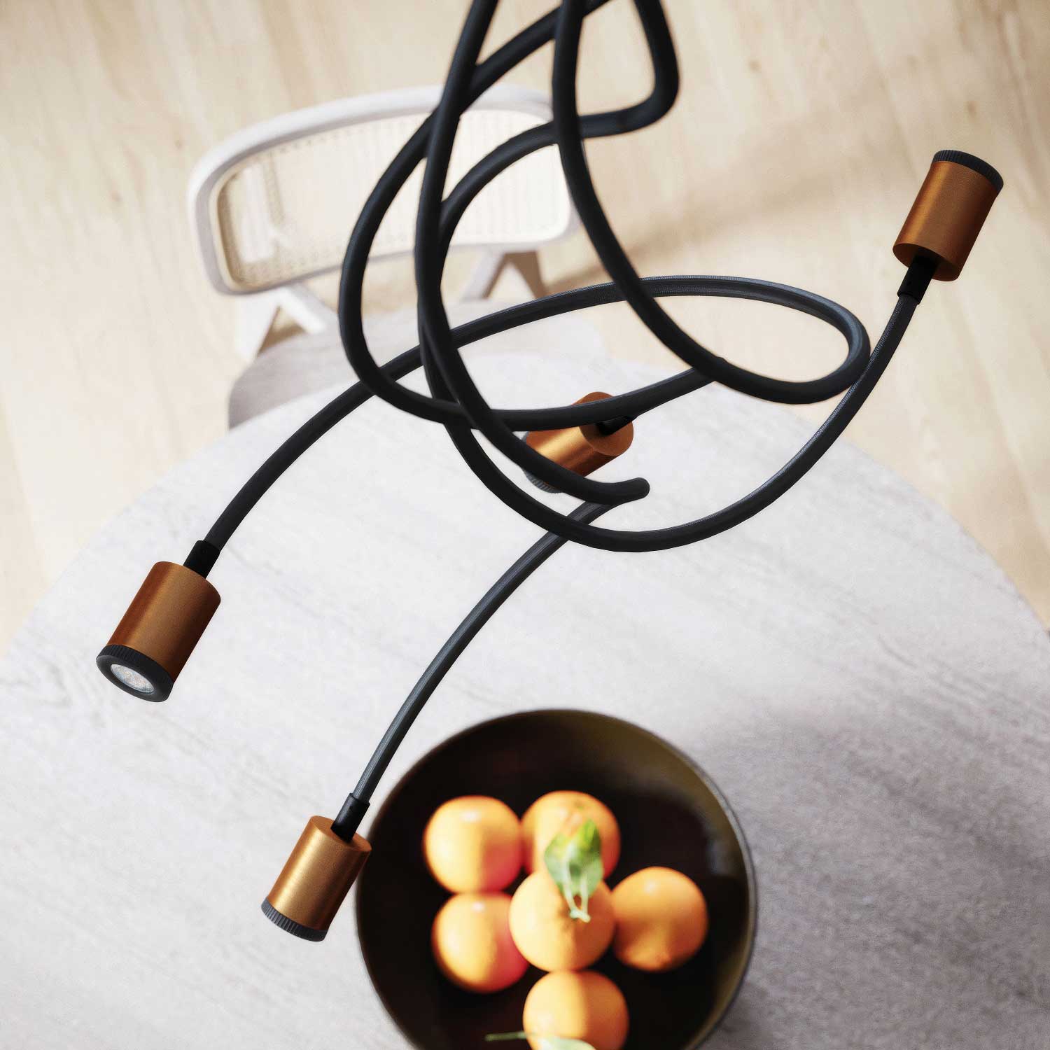 Lampe Mini spot SPOTLIGHT GU1d0 Flex 90 de plafond - Cuivre satiné - Image 3