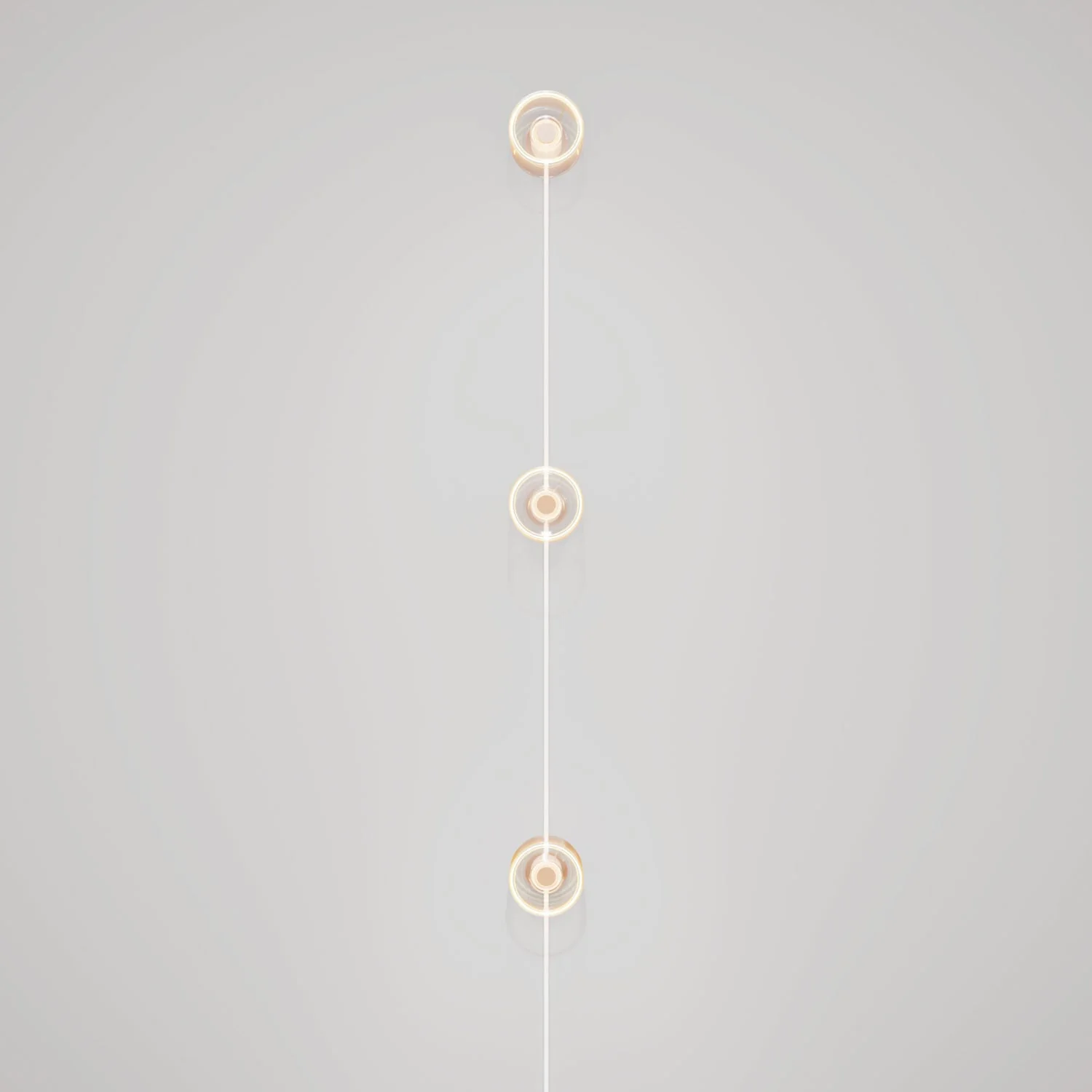 Lampe murale Spostaluce avec fiche, 3 ampoules Ghost et câble blanc