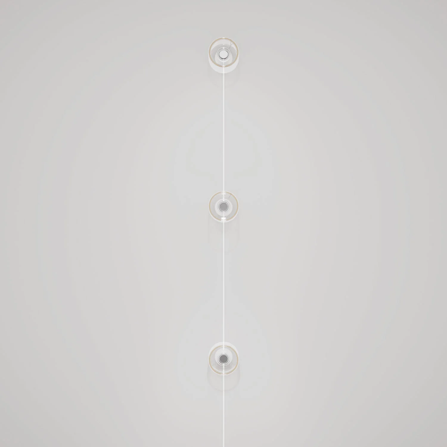 Lampe murale Spostaluce avec fiche, 3 ampoules Ghost et câble blanc - Image 3