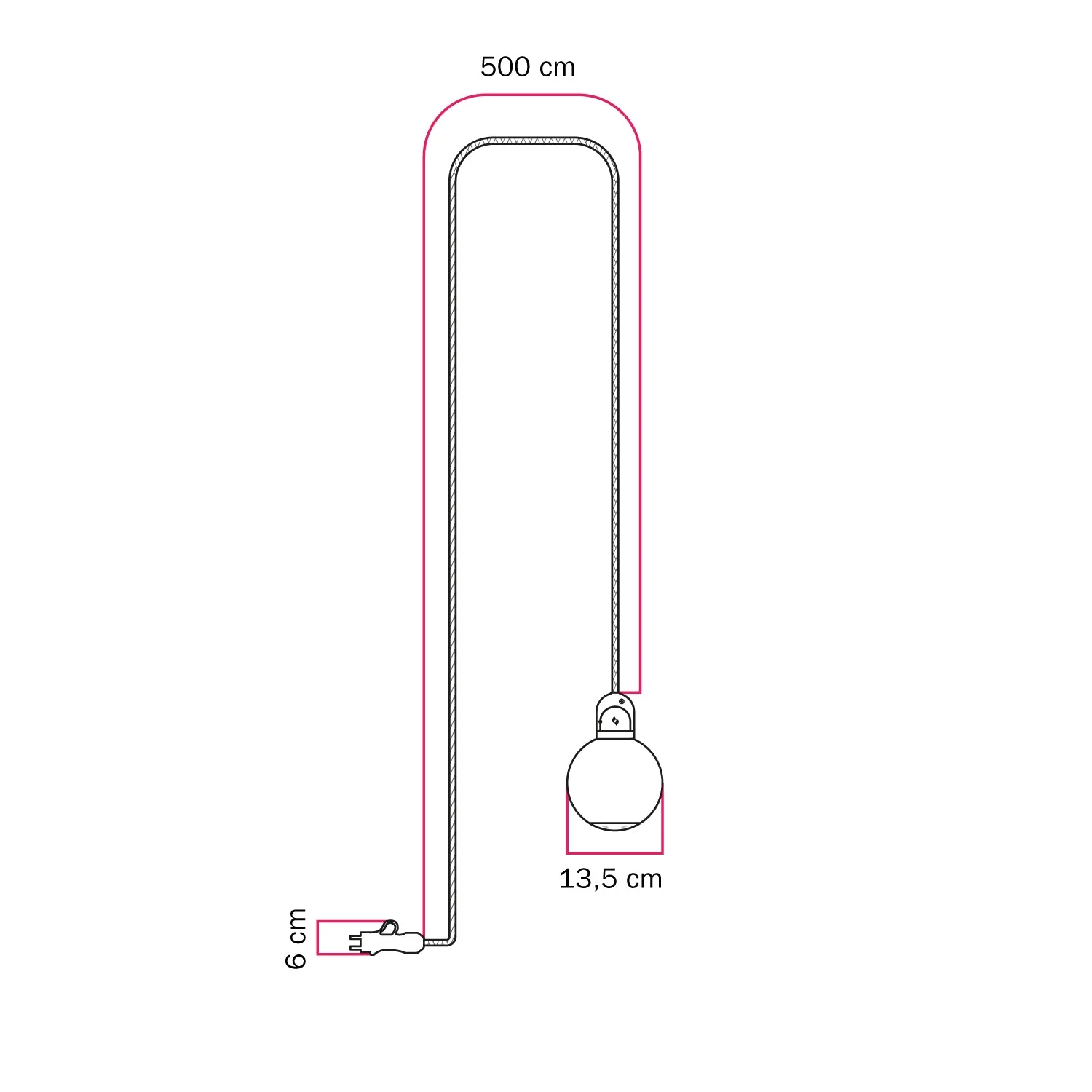 Lampe plug-in d’extérieur Modulair IP65 avec abat-jour incassable Unbreak-a-Ball et câble SM09 - Image 5