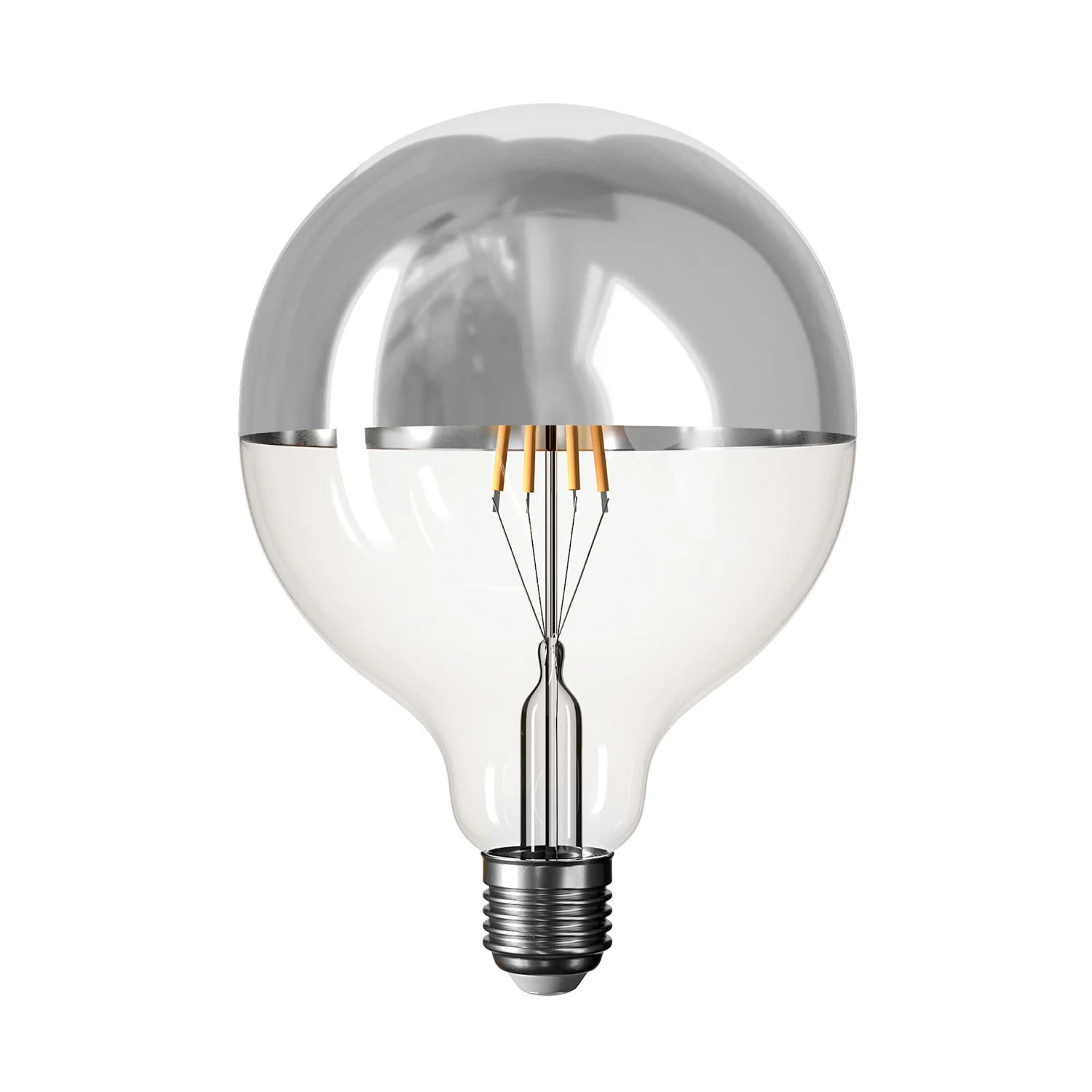 Lampe portable et rechargeable Cabless02 avec ampoule globe demi-sphère argent - Neutre - Image 5
