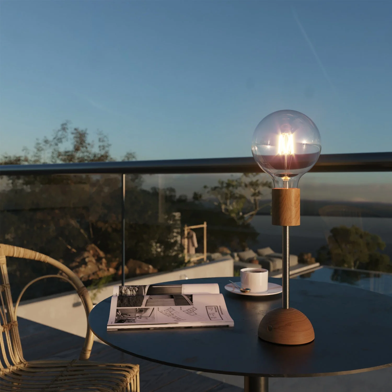 Lampe portable et rechargeable Cabless02 avec ampoule globe G125 - Neutre - Image 3