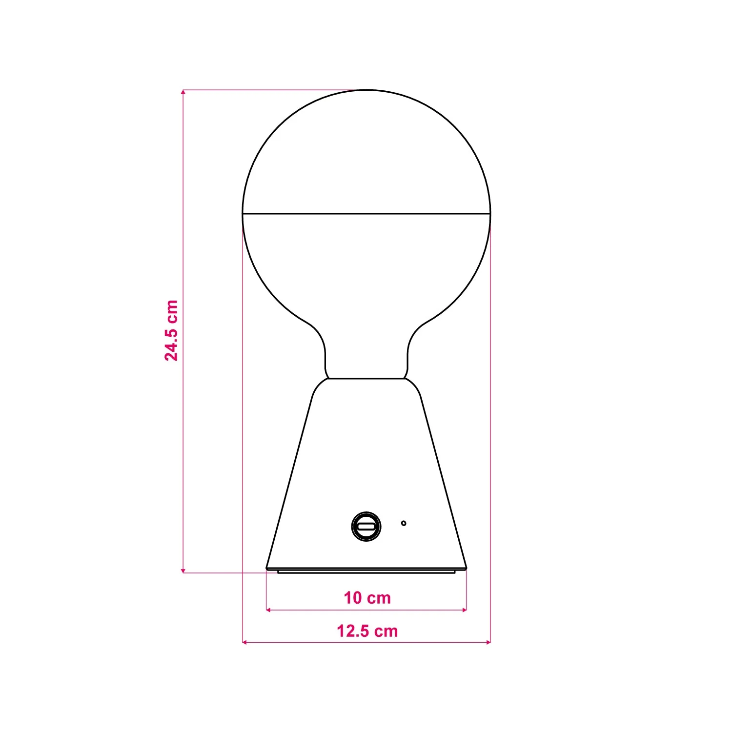 Lampe portable rechargeable Cabless01 avec ampoule globe demi-sphère argent - Blanc - Image 7