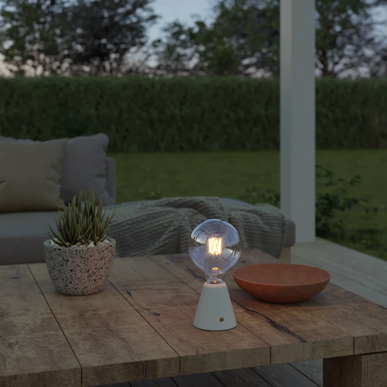 Lampe portable rechargeable Cabless01 avec ampoule globe G125 - Blanc - Image 3