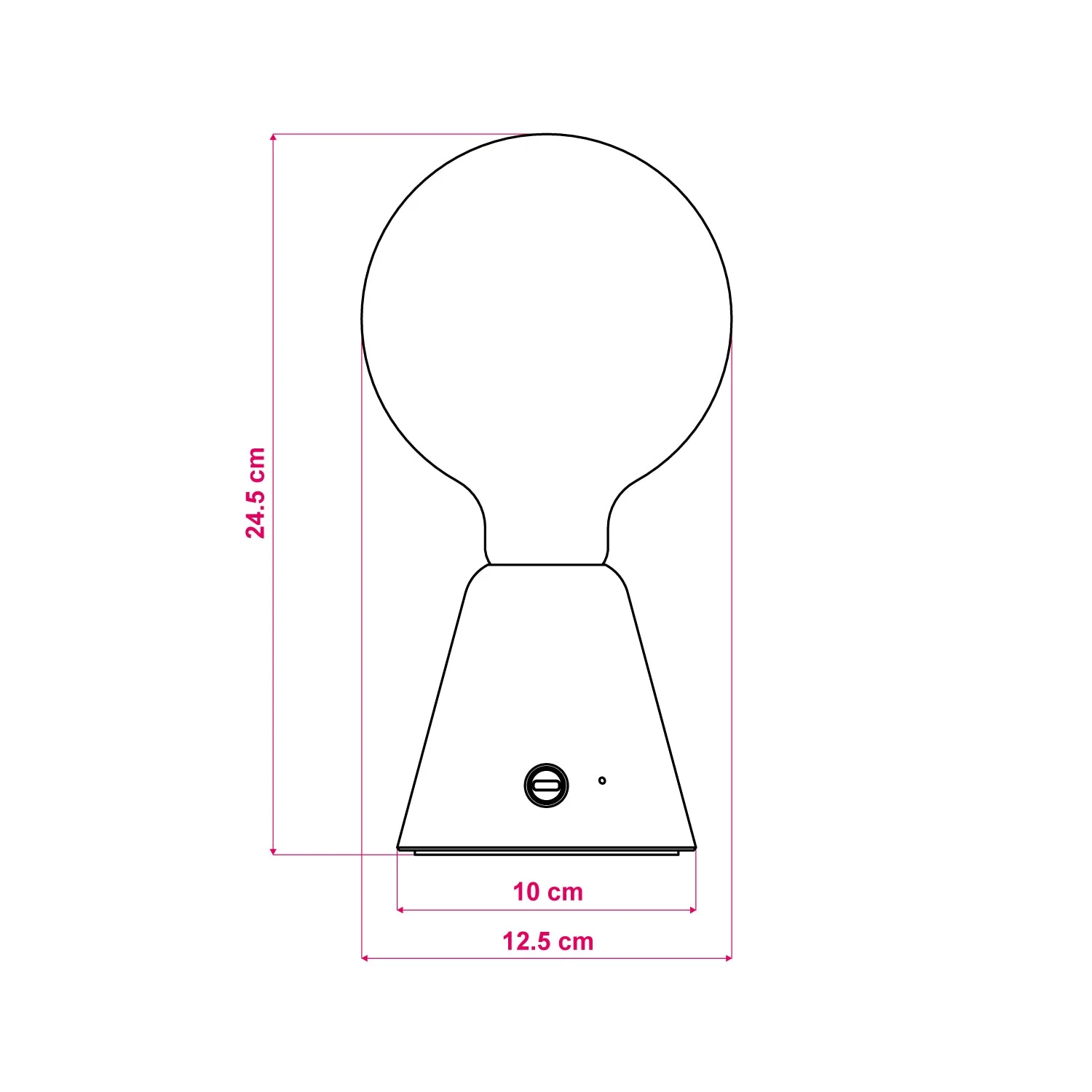 Lampe portable rechargeable Cabless01 avec ampoule globe G125 - Neutre. - Image 7