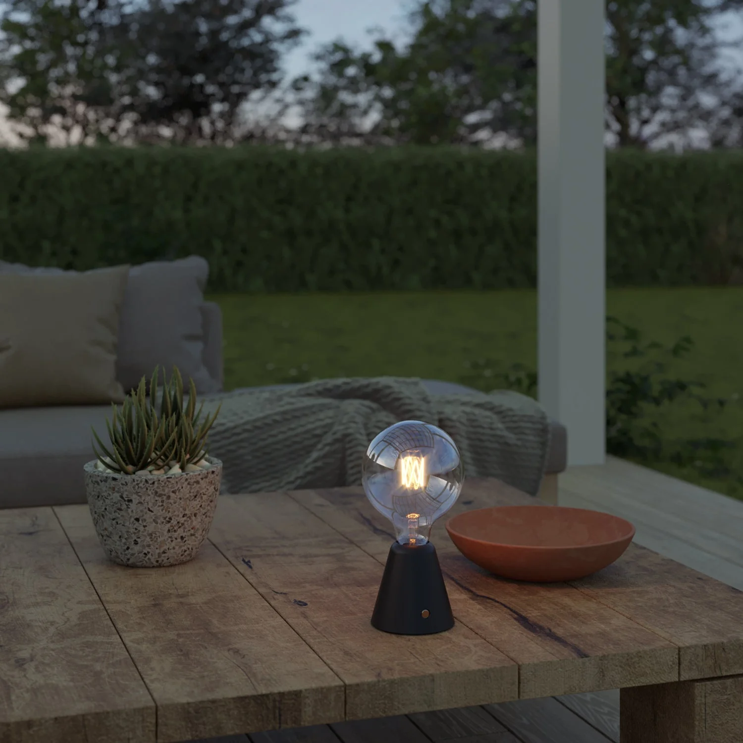 Lampe portable rechargeable Cabless01 avec ampoule globe G125 - Noir - Image 3