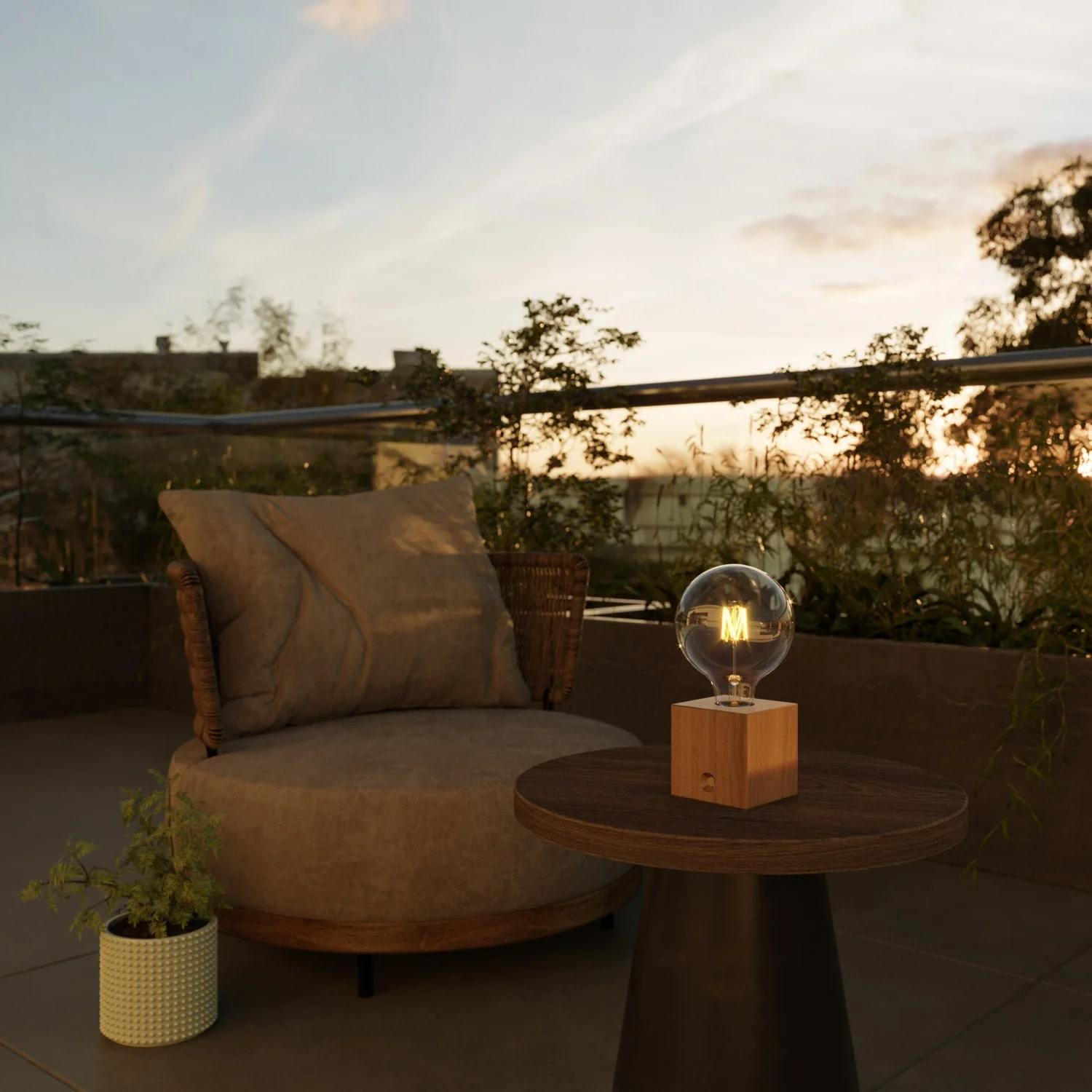 Lampe portable rechargeable Cabless03 avec ampoule globe G125 - Neutre - Image 3