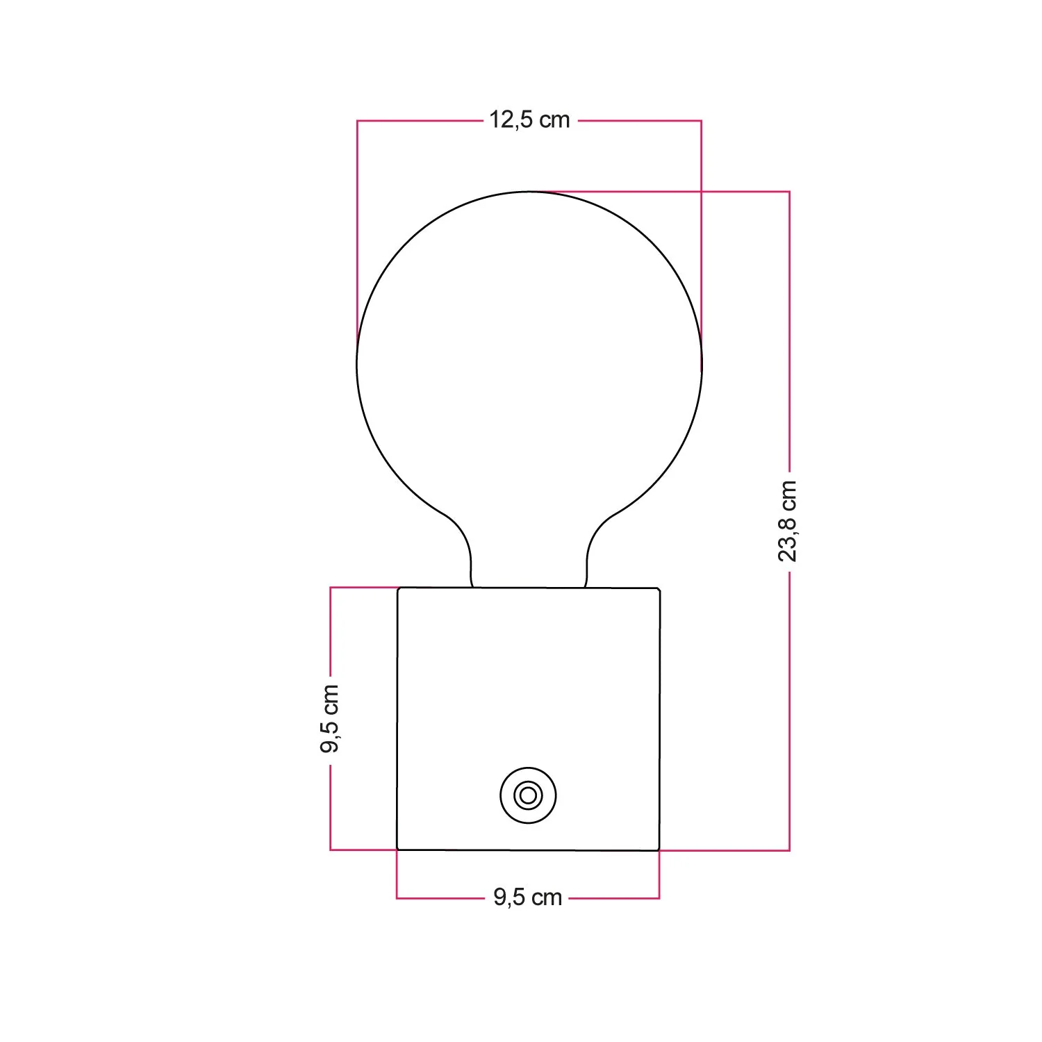 Lampe portable rechargeable Cabless03 avec ampoule globe G125 - Neutre - Image 5