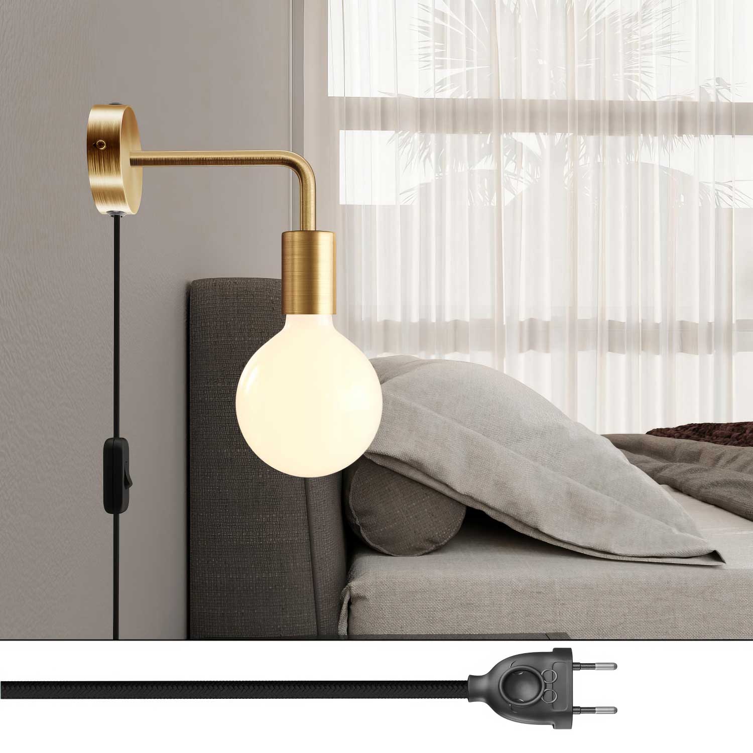 Lampe Spostaluce en métal avec extension courbe - Bronze satiné - Image 2