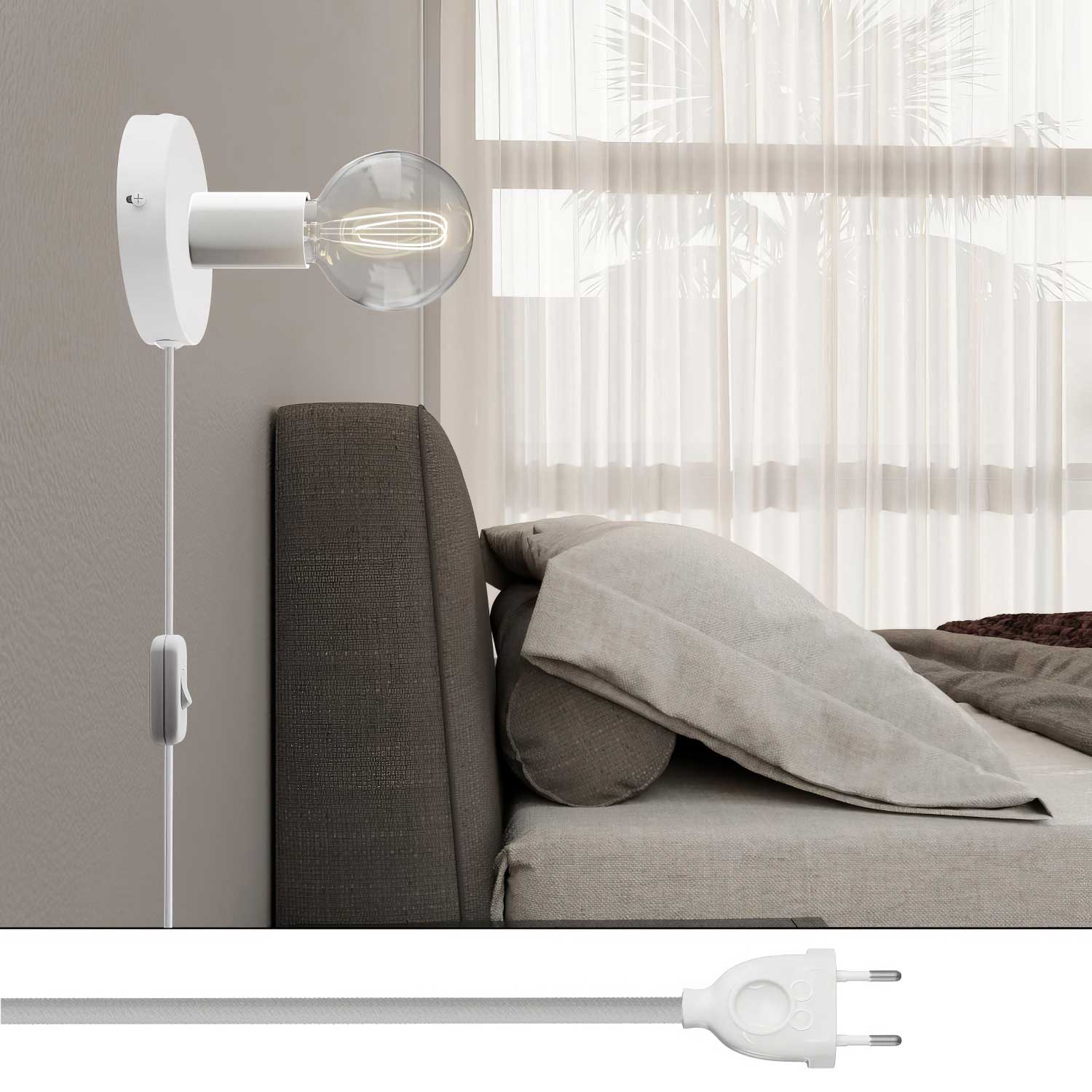 Lampe Spostaluce en métal - Blanc - Image 2