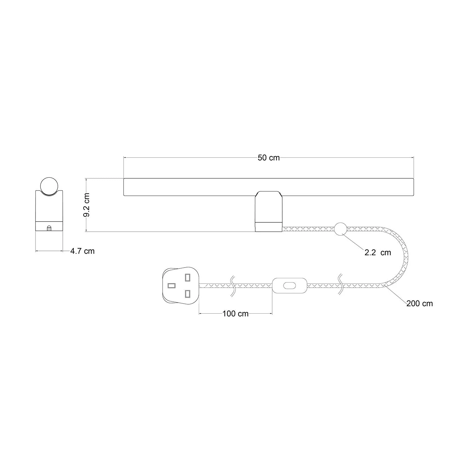Lampe Spostaluce esse14 avec douille S14d et fiche UK - Blanc - Image 5