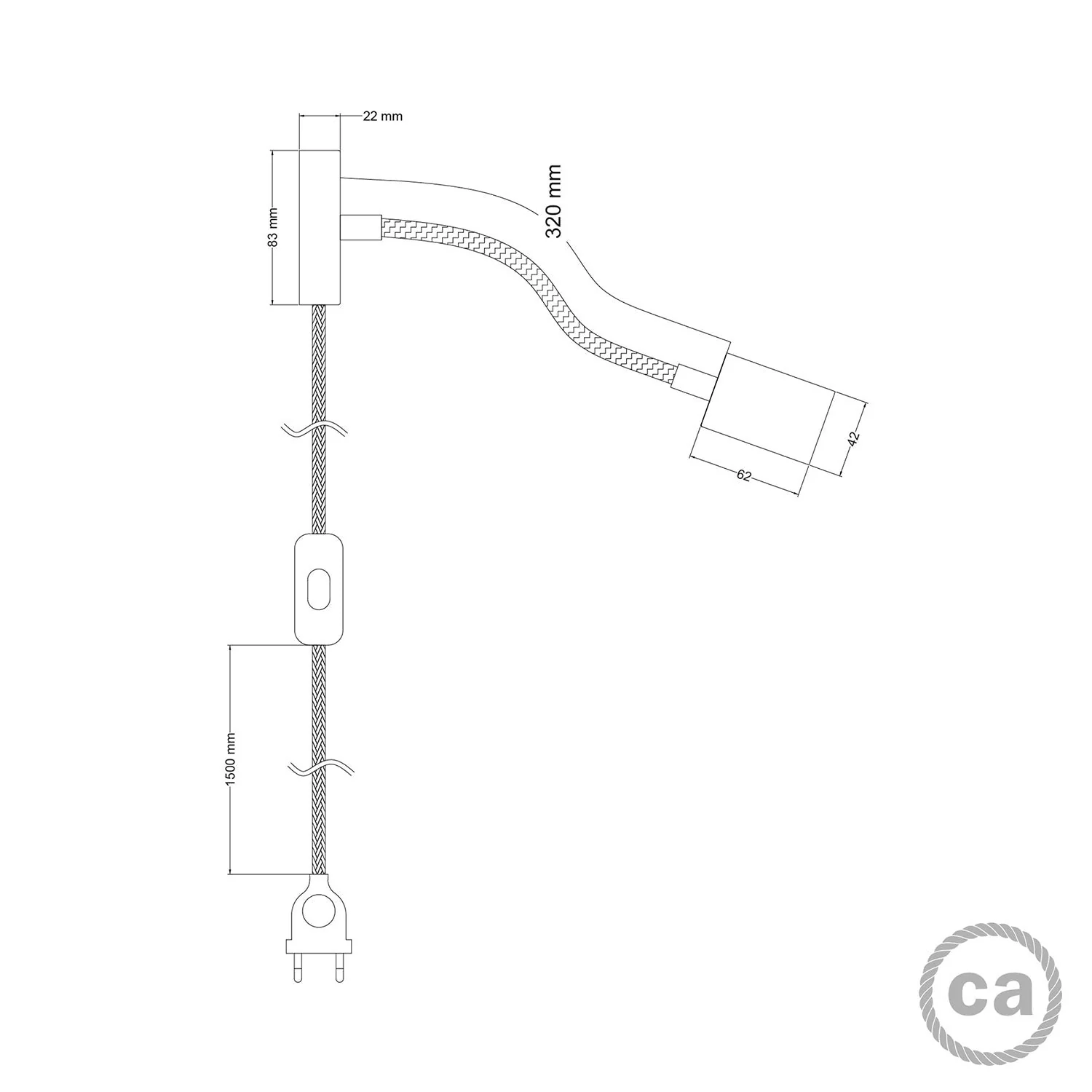 Lampe Spostaluce Flex 30 articulée avec spot GU1d0 - Noir - Image 4