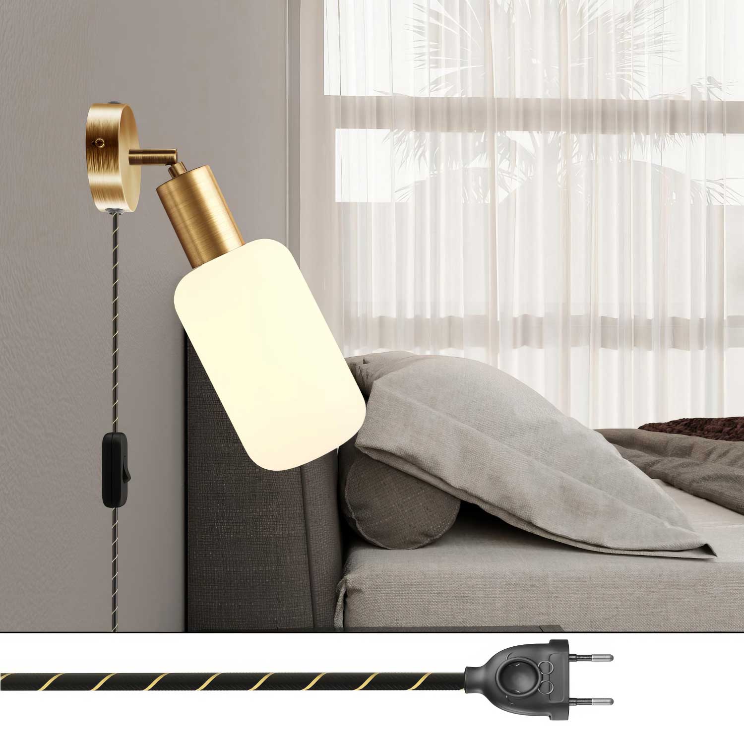 Lampe Spostaluce Snodo orientable en métal - Bronze satiné - Image 2