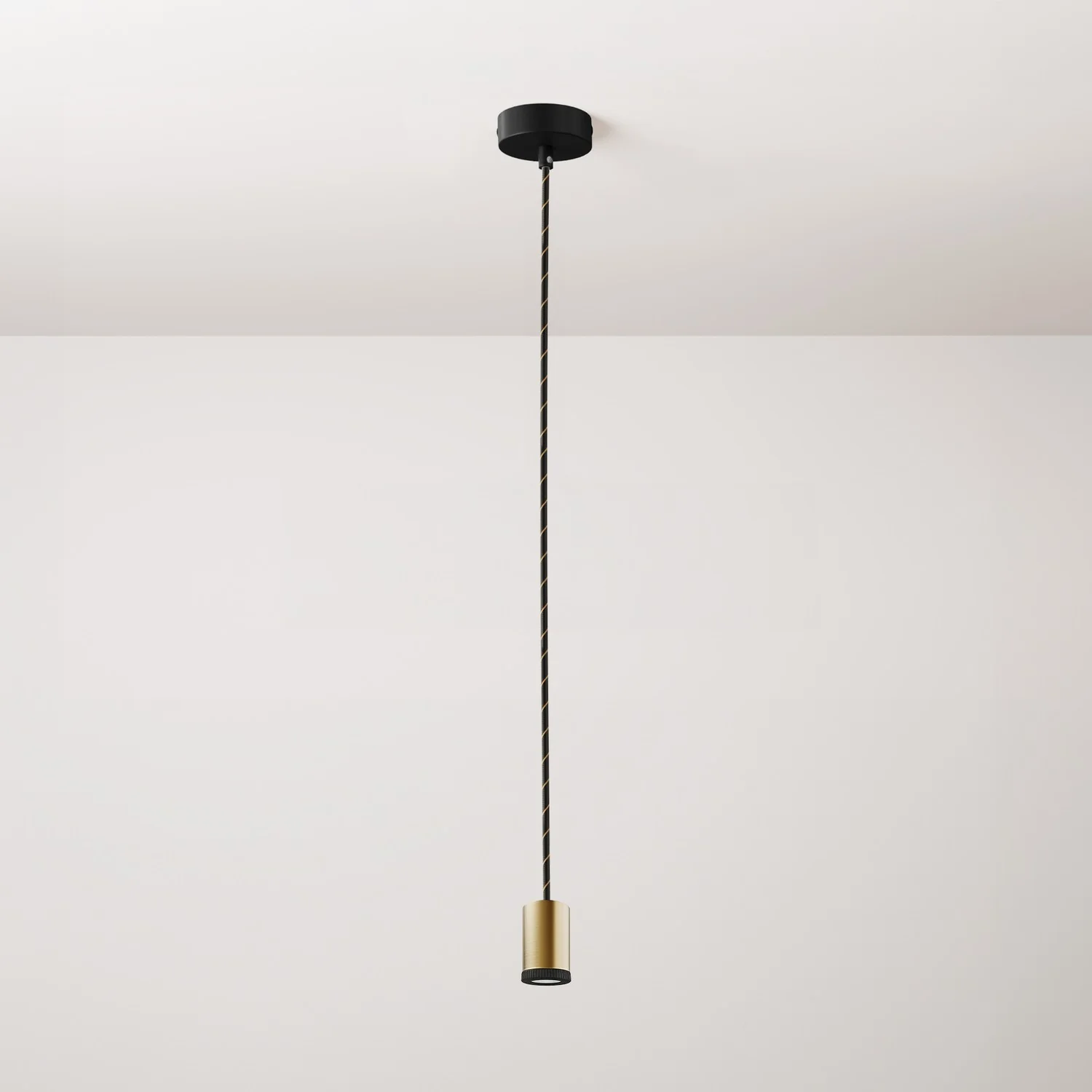 Lampe spot à suspension simple Mini Spotlight GU1d0 - Bronze satiné