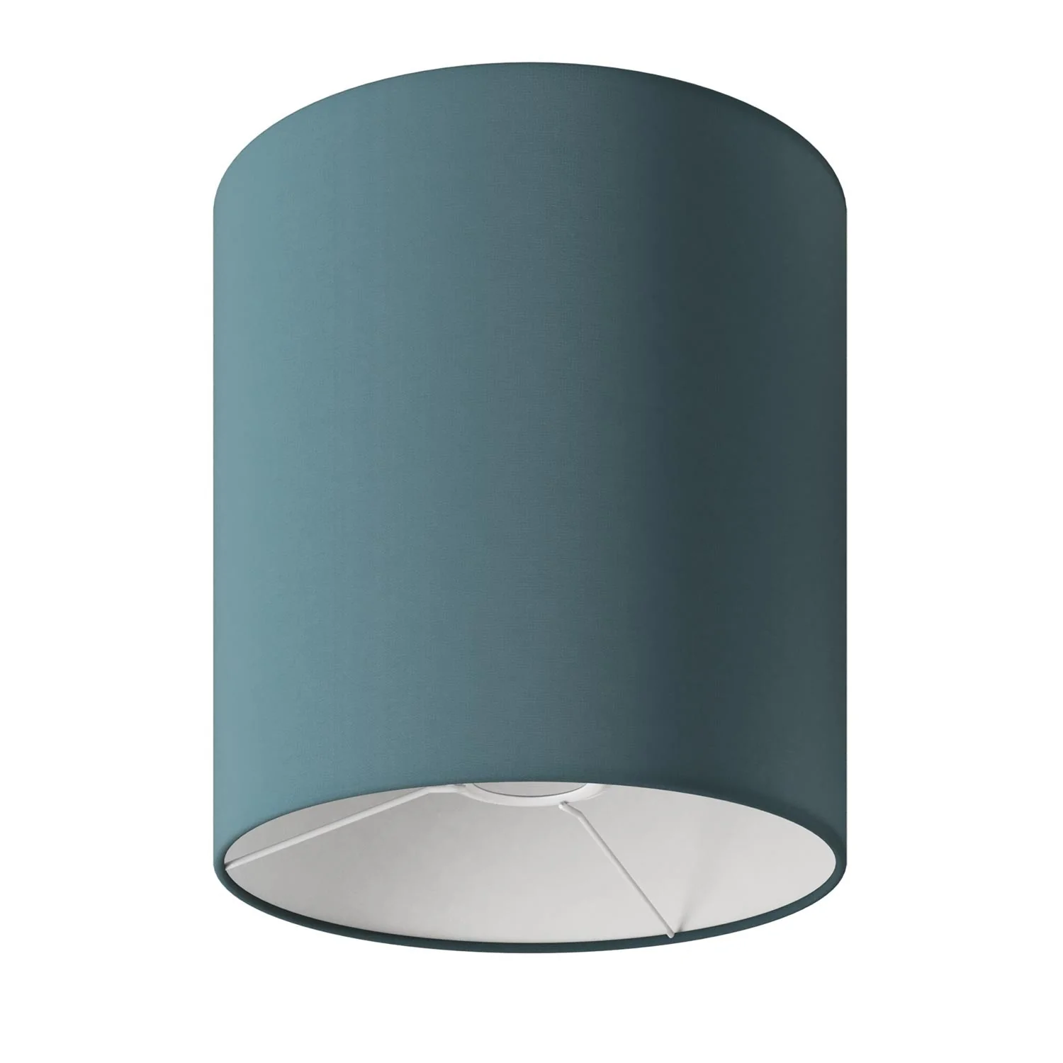 Lampe sur pied MAG-Y avec base métallique ronde, abat-jour Cylindre M et fiche UK - Blanc mat - Image 4