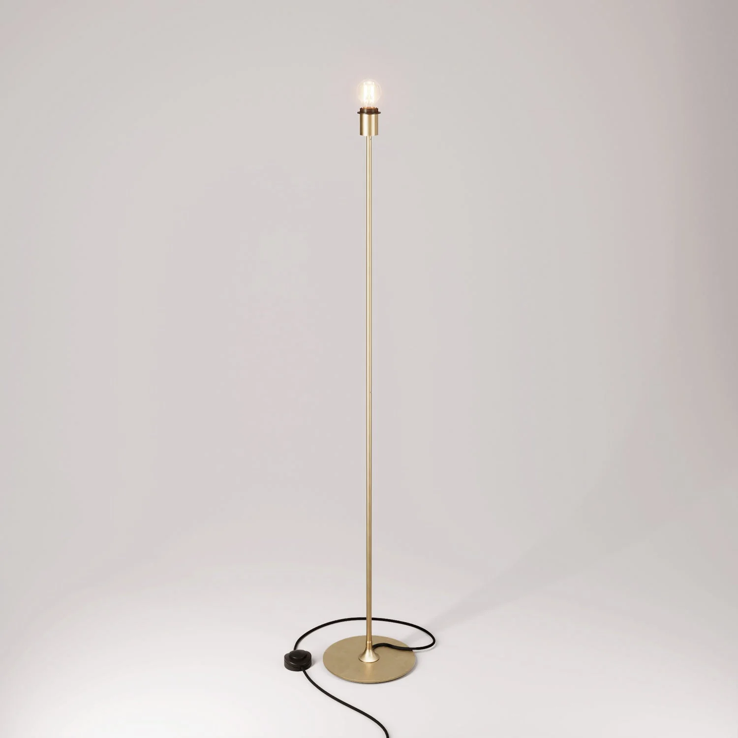 Lampe sur pied MAG-Y avec base métallique ronde prévue pour abat-jour - Bronze satiné
