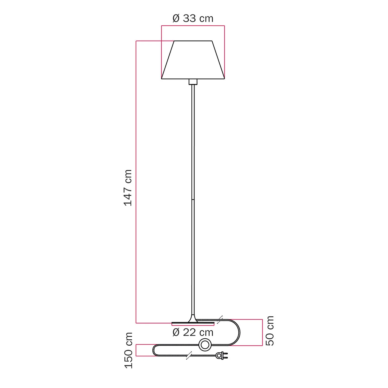 Lampe sur pied MAG-Y avec base métallique ronde et abat-jour Impero M - Cuivre satiné - Image 5