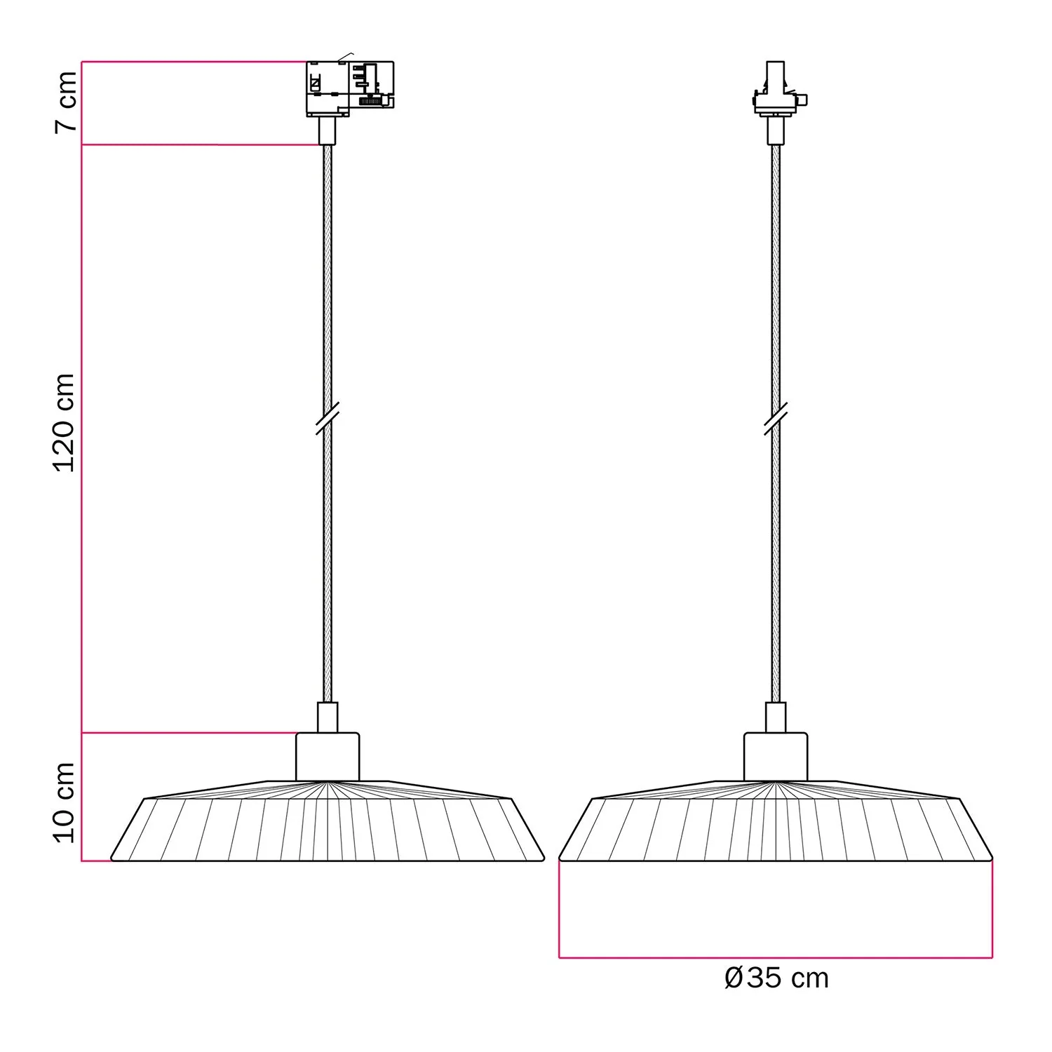 Lampe sur rail avec abat-jour en raphia Moorea - Neutre - Image 6