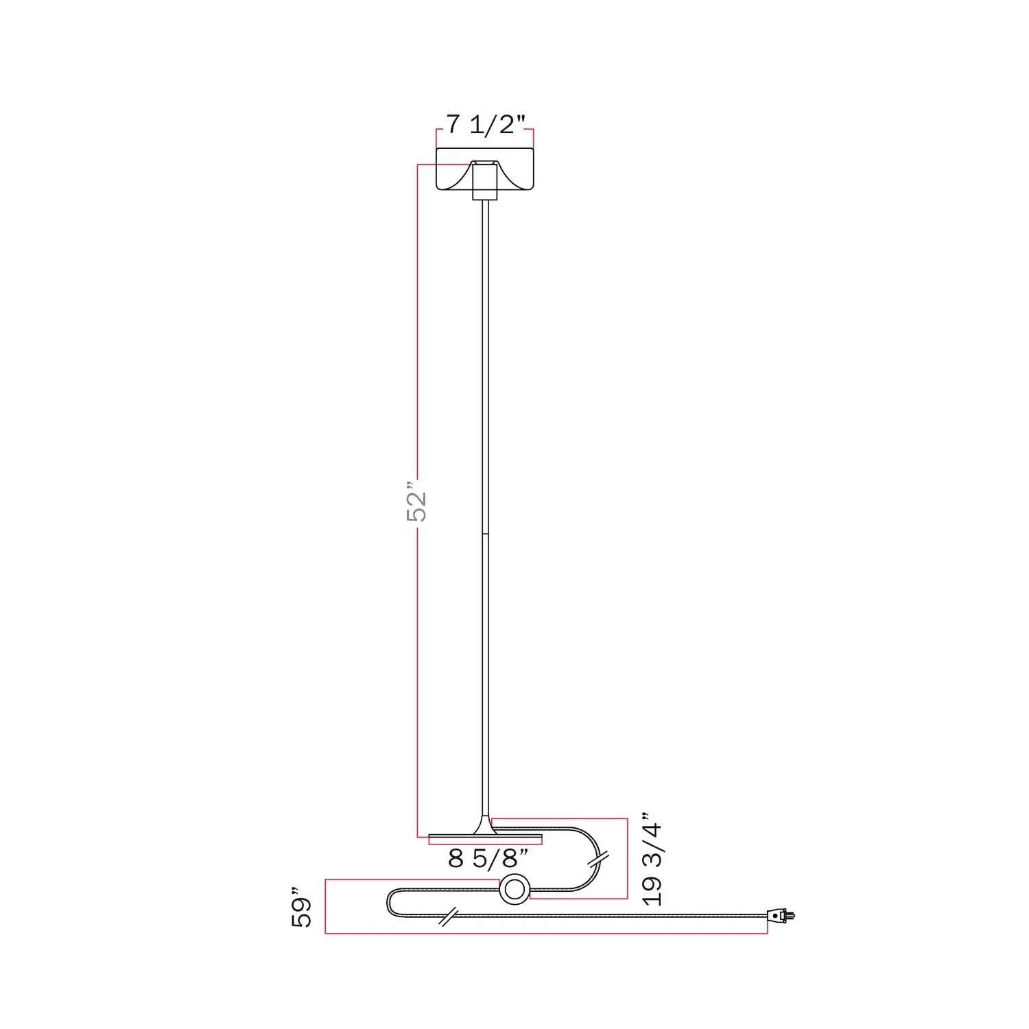 Lampe de sol MAG-Y avec base ronde en métal et ampoule LED Ghost - Blanc mat - Image 5